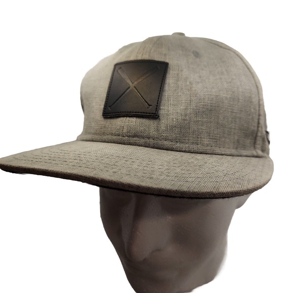 Gray 7 1/4 Fitted Routine Baseball Hat Cap Men's Black Cross Baseball Bat Emblem - Picture 3 of 16